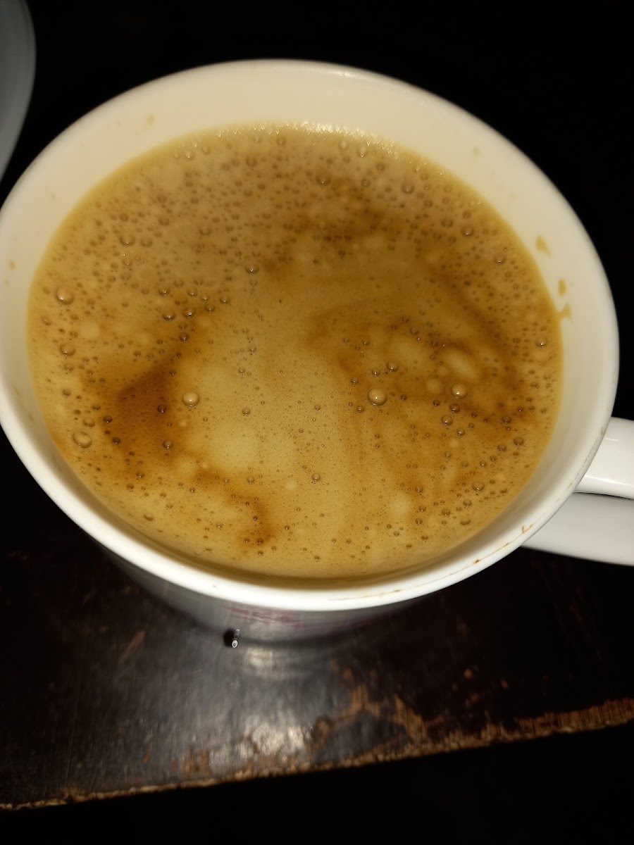 Cup of hot coffee